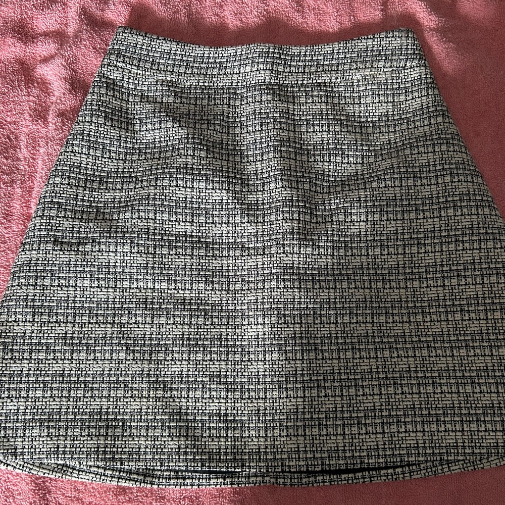 Express Black and White A-Line Skirt